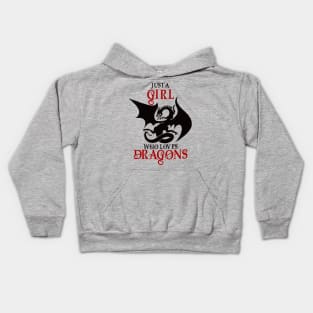 Just a girl who loves dragons Kids Hoodie